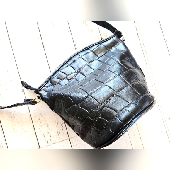 Vintage RARE 1980'S Textured Faux Leather Quilted Patch Leopard Crossbody Purse - Picture 5 of 16